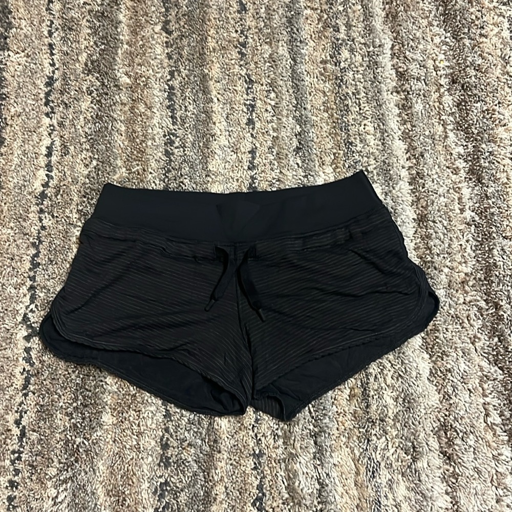 Lululemon Striped Black Shorts